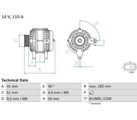 Generátor BOSCH 0 986 080 710