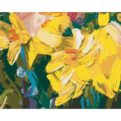 Zuty Malování Podle Čísel Žluté Narcisy 80 x 100 Cm Plátno Rám