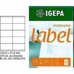 Igepa Group Mondi LABELS A4 IGEPA 105 X 57.0 MM WHITE (100)