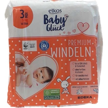 Elkos Dětské pleny č.3 Midi 5-9 kg 46 ks