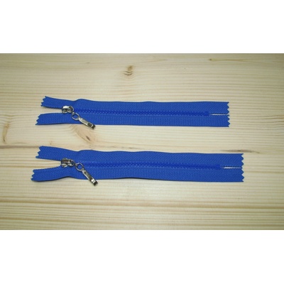 Kostenný zips modrá 3mm nedeliteľný 14cm