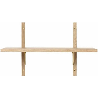 Ferm Living Polica Sector Shelf S/S, natural oak/brass