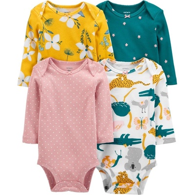 CARTERS CARTER'S Body dl. rukáv Floral dievča 4ks