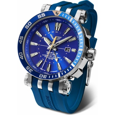 Vostok Europe NH34/575A716 Modrý silikonový řemínek