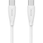 USAMS GREEN SERIES кабел за данни Type-C - Type-C, 100cm, БЯЛ SJ716USB02 (SJ716USB02)