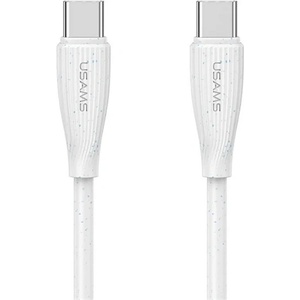 USAMS GREEN SERIES кабел за данни Type-C - Type-C, 100cm, БЯЛ SJ716USB02 (SJ716USB02)