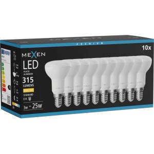 Mexen Nova 10x LED крушка E14, R50, 3W, Топла - 3000K, 315 lm - L103-E14-0330-01x10 (L103-E14-0330-01x10)