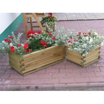 Rojaplast Květináč dřevo hnědý 80 x 40 x 30 cm