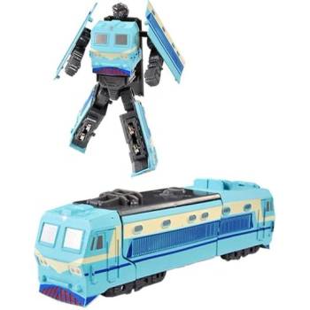 Rappa Метален робот разглобяем локомотив синьо