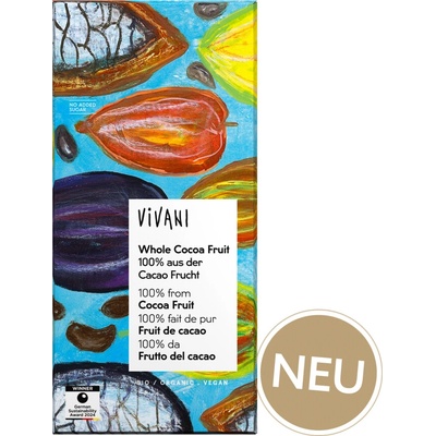 Vivani hořká Whole Cocoa Fruit 100% Bio 80 g