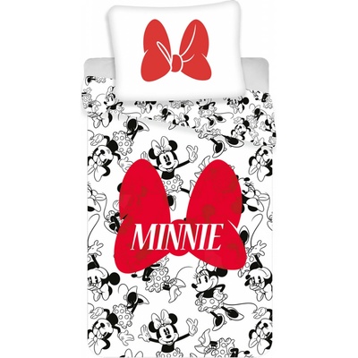 Jerry Fabrics bavlna obliečky Minnie red bow 140x200 70x90
