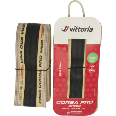 VITTORIA Corsa Pro Speed, TLR cotton tan-blk-blk G2.0 průměr/šíře 622 x 26 (700x26C)