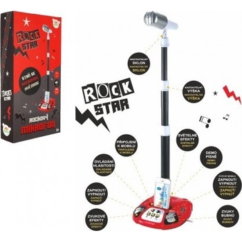 Mikrofón karaoke ROCK STAR plast na batérie so svetlom so zvukom