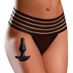 HookUp Panties Crotchless Love Garter Black S/M/L