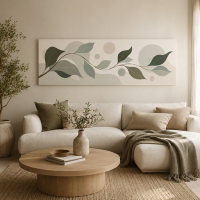 Obraz na plátně - Ladné plynutí přírody FeelHappy.cz Rozměr obrazu (Šířka x Výška): 240 x 80 cm