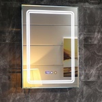 Inter Ceramic Правоъгълно led огледало с нагревател против изпотяване и часовник/температура, 50/70 см (icl 1791)