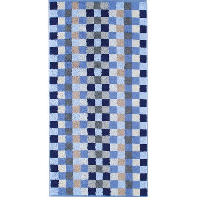 Cawö ručník Unique Karo 942 safírová 70 x 140 cm