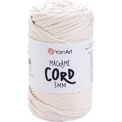 YARNART Macrame Cord 3 mm 85 m 752 Light Beige юта (Macrame Cord 3 mm 752)