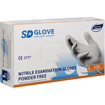 Glove Nitrile Examination 100 ks biele L 100525