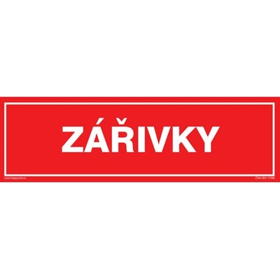 Značka ZÁŘIVKY, samolepicí fólie, 290 × 85 mm BZ FW634
