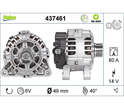 Alternátor VALEO 437461