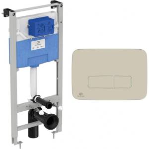 Ideal Standard Комплект тоалетно казанче с рамка Ideal Standard ProSys и клапа Oleas M3 сребристо Silver Storm (R020467+R0459GN)