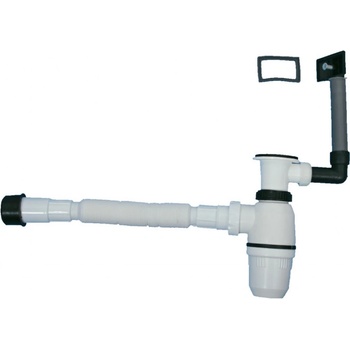 Tagemal LTD Сифон гофре с преливник за мивка алпака (141311)