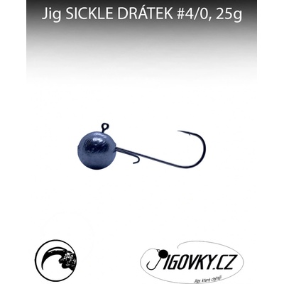 Jigovky.cz Jigová Hlava SICKLE DRÁTEK vel.4 25g 5ks