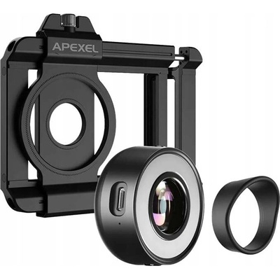 Apexel Objektiv pro telefon Jewelens Makro Zoom 120x LED podsvícení