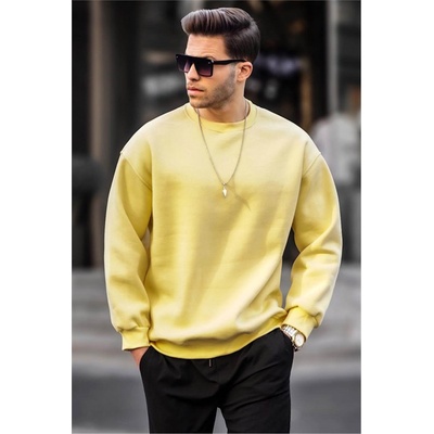 Madmext Мъжки Oversize суитшърт 6048 - Жълт #366093 (366093_Жълт)