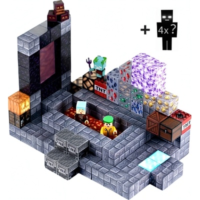iMex Toys Magnetická stavebnice 125 ks ve stylu minecraft – Zboží Mobilmania