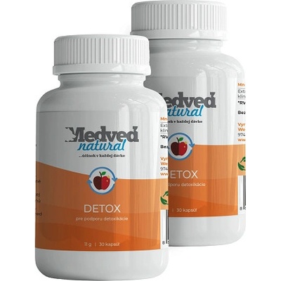 Medveď natural 2x Detox 2x 30 kapsúl