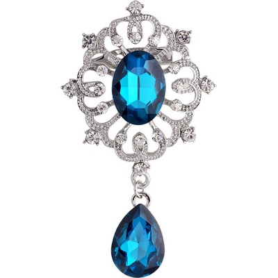 Amparo Miranda Brošňa Crystal drop AR162 Modrá
