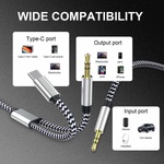 4smarts Активен кабел USB-C мъжко към 2x3.5 мм мъжко за устройства с USB-C порт (100 см) - 4smarts MatchCord Active USB-C Male to 2x3.5 mm Male Cable (черен) (456907)