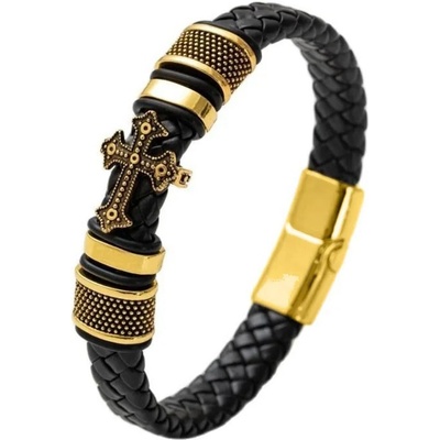 HARAHU Гривна GA-33432 Cross - Черна / Златна KP33432 (GA-33432)