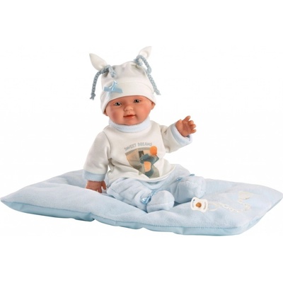 Llorens 26311 NEW BORN CHLAPEČEK realistická miminko s celovinylovým tělem 26 cm