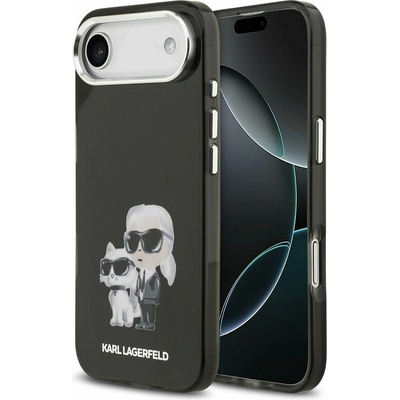 KARL LAGERFELD IML Aquarelle Karl and Choupette Задна Обвивка за iPhone Air Black Karl Lagerfeld | Cheren | МЪЖЕ | UNI