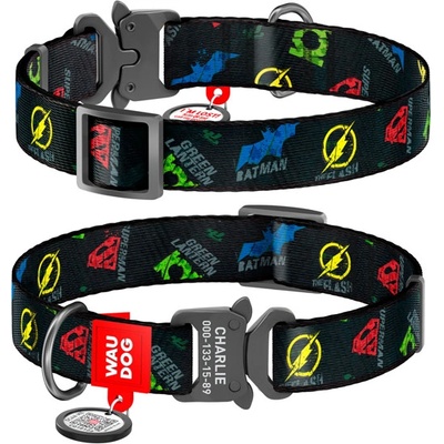 Waudog Obojek nylonový DC Justice League Fastex QR
