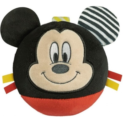 CLEMENTONI BABY Plyšový míček Mickey Mouse s chrastítkem