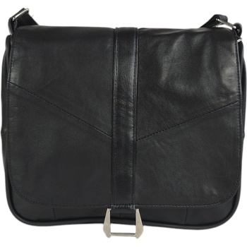 Малка черна кожена чанта - Emai