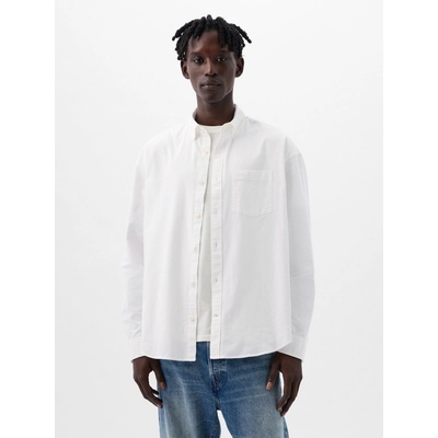 Gap košile Oxford oversize s logem bílá