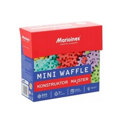 Marioinex Mini Waffle Building Blocks - Builder Majster 200 pieces