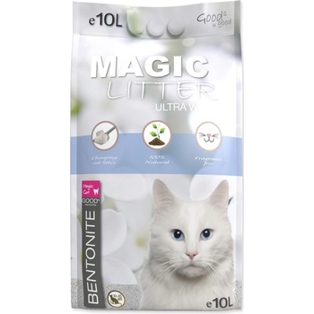 MAGIC CAT LITTER KOCKOLIT BENTONITE ULTRA WHITE 10 L