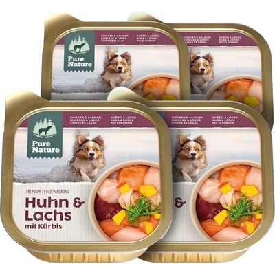 Pure Nature Dog Adult Kuře a Losos 4 x 150 g