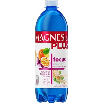 Magnesia Plus Focus marhuľa marakuja ženšen jemne perlivá 6 x 0,7 l