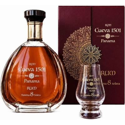Rum Cueva 1501 Casco Viejo Slásico 8 SC 40% 0,7 l (dárkové balení sklenice)