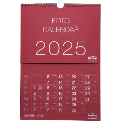 na vlastné foto NÁSTENNÝ VEĽKÝ červený 2025