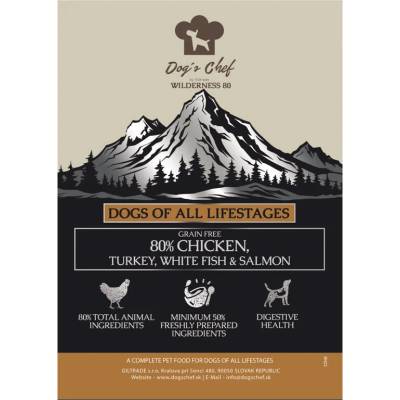 Dog's Chef Chicken with Turkey & White Fish & Salmon 10 kg