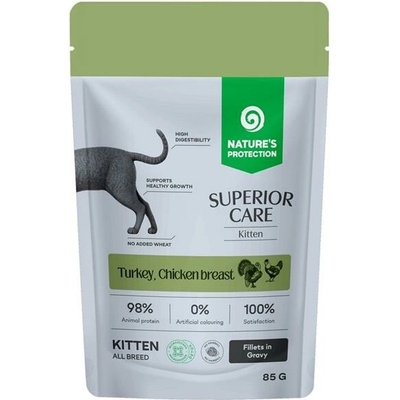 Nature's Protection Superior Care Cat Kitten Turkey Chicken 85 g