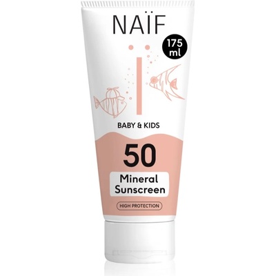 Naif Baby & Kids Mineral Sunscreen SPF 50 слънцезащитни продукти за бебета и деца SPF 50 175ml